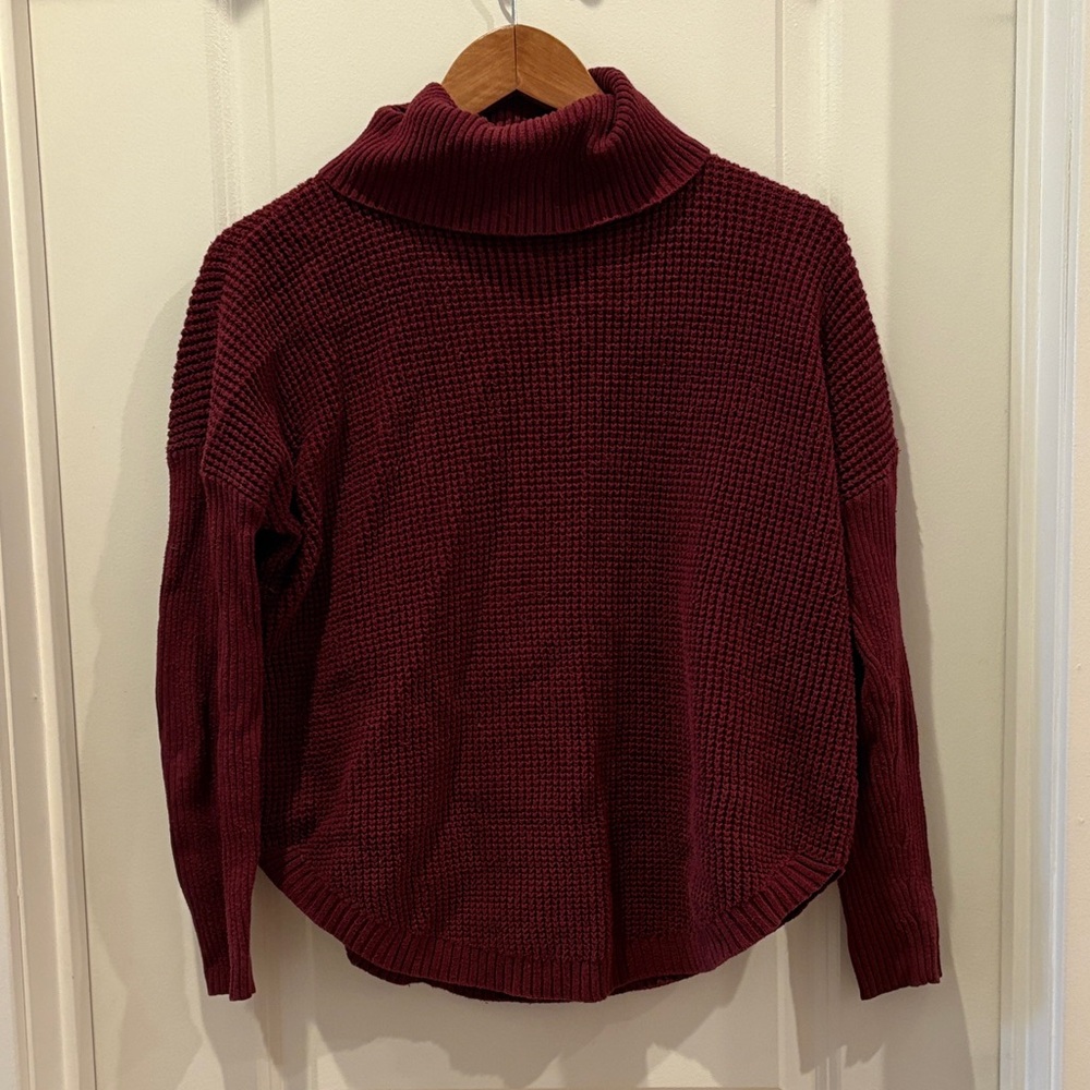 Michael Kors Women's Burgundy Turtleneck Sweater